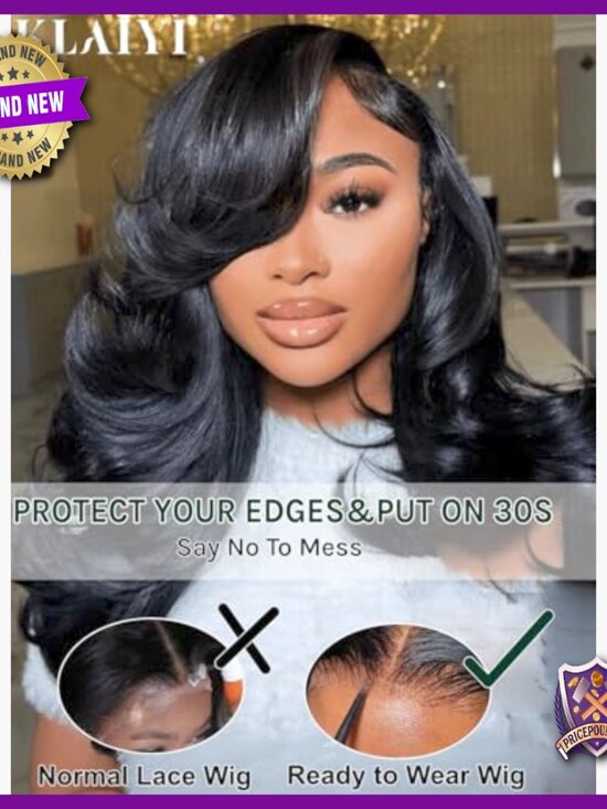Human Hair Lace Front Wig Glueless 26 Inch Body Wave Pre Plucked main image 5